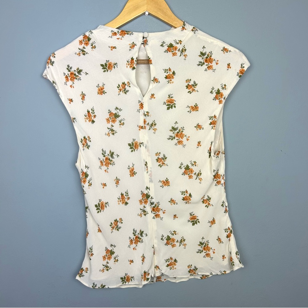 Reformation Bettie floral print high neck top size 10 zip back closure - Picture 9 of 16